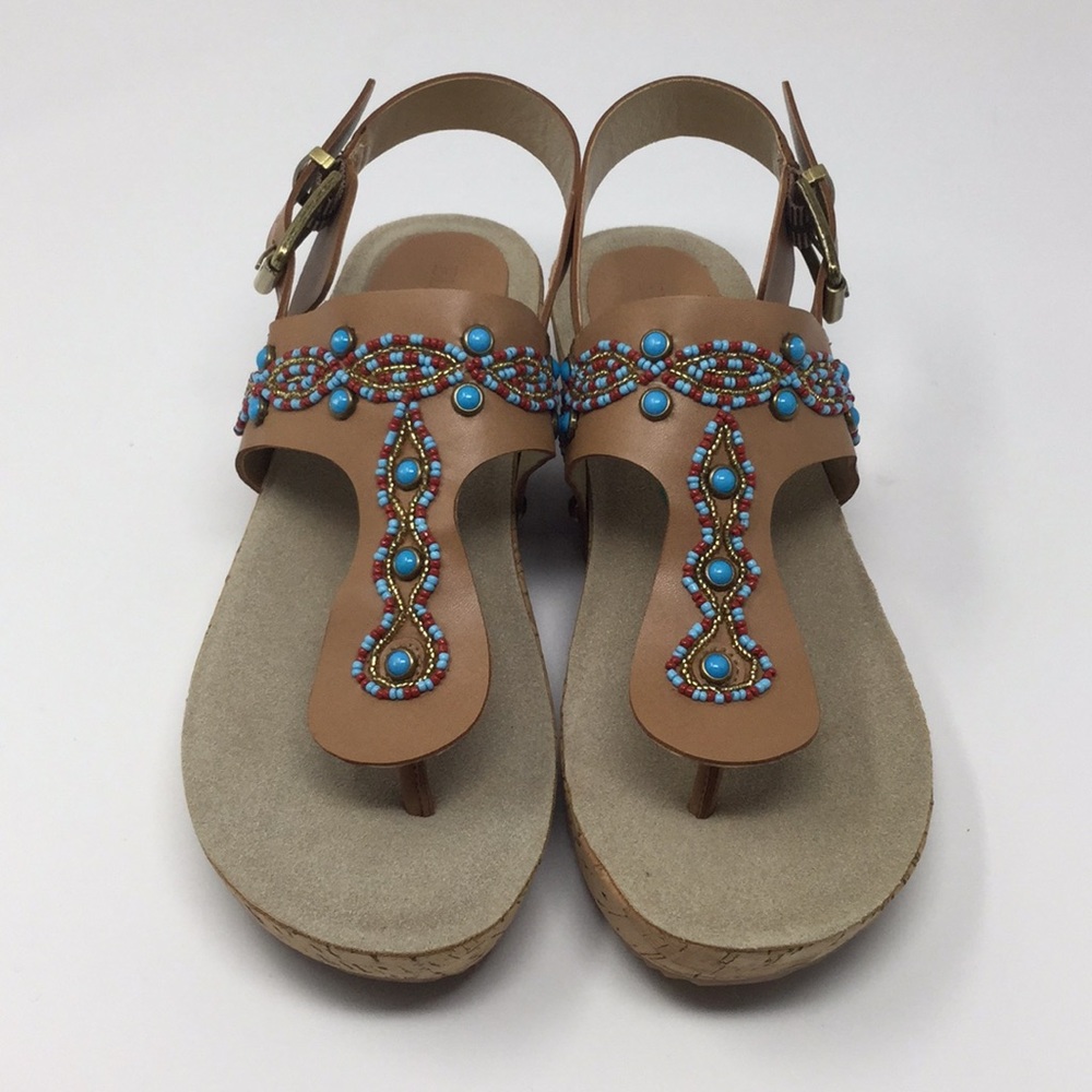 {Ellen Tracy} NWT Cork Wedge Sandals
